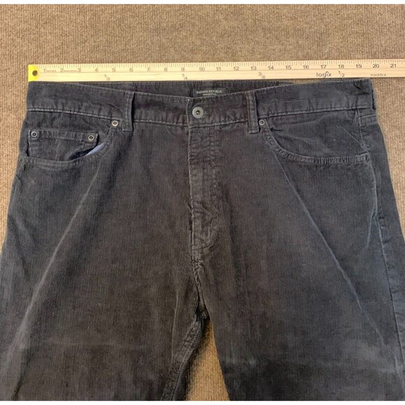 Banana Republic Corduroy Pants Mens 38x32 Flat Front Straight Leg Cotton Chino - Picture 3 of 8